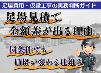足場見積で金額差が出る理由｜同条件でも価格が変わる仕組み