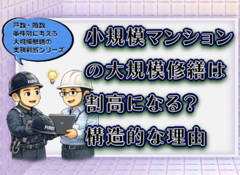 小規模マンションの大規模修繕は割高になる？構造的な理由