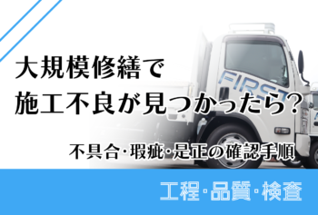 大規模修繕で施工不良が見つかったら？不具合・瑕疵・是正の確認手順