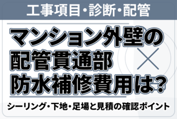 マンション外壁の配管貫通部防水補修費用は?シーリング・下地・足場と見積の確認ポイント