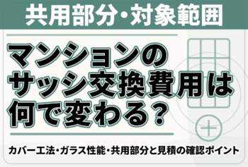 マンションのサッシ交換費用は何で変わる？カバー工法・ガラス性能・共用部分と見積の確認ポイント
