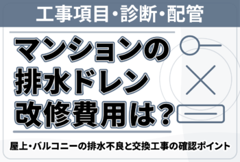 マンションの排水ドレン改修費用は？屋上・バルコニーの排水不良と交換工事の確認ポイント
