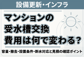 マンションの受水槽交換費用は何で変わる?容量・撤去・設置条件・断水対応と見積の確認ポイント
