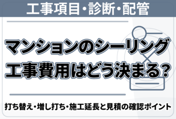 マンションのシーリング工事費用はどう決まる?打ち替え・増し打ち・施工延長と見積の確認ポイント
