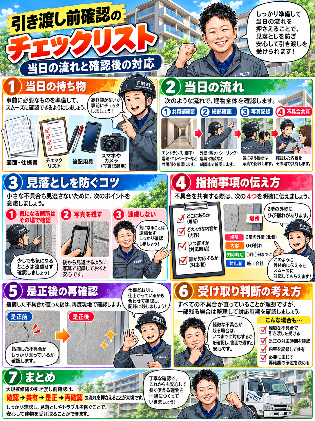 大規模修繕の引き渡しで受け取る完成図書・保証書・施工記録を解説した漫画 後編