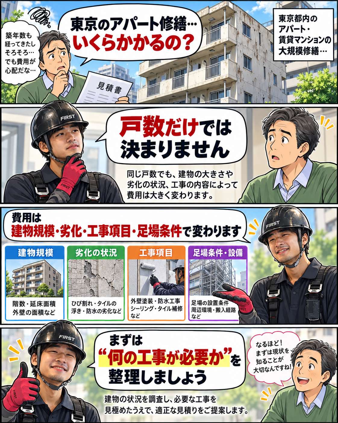 東京の一棟賃貸物件で大規模修繕費用を確認するポイント 東京のアパート・賃貸マンション大規模修繕費用の考え方