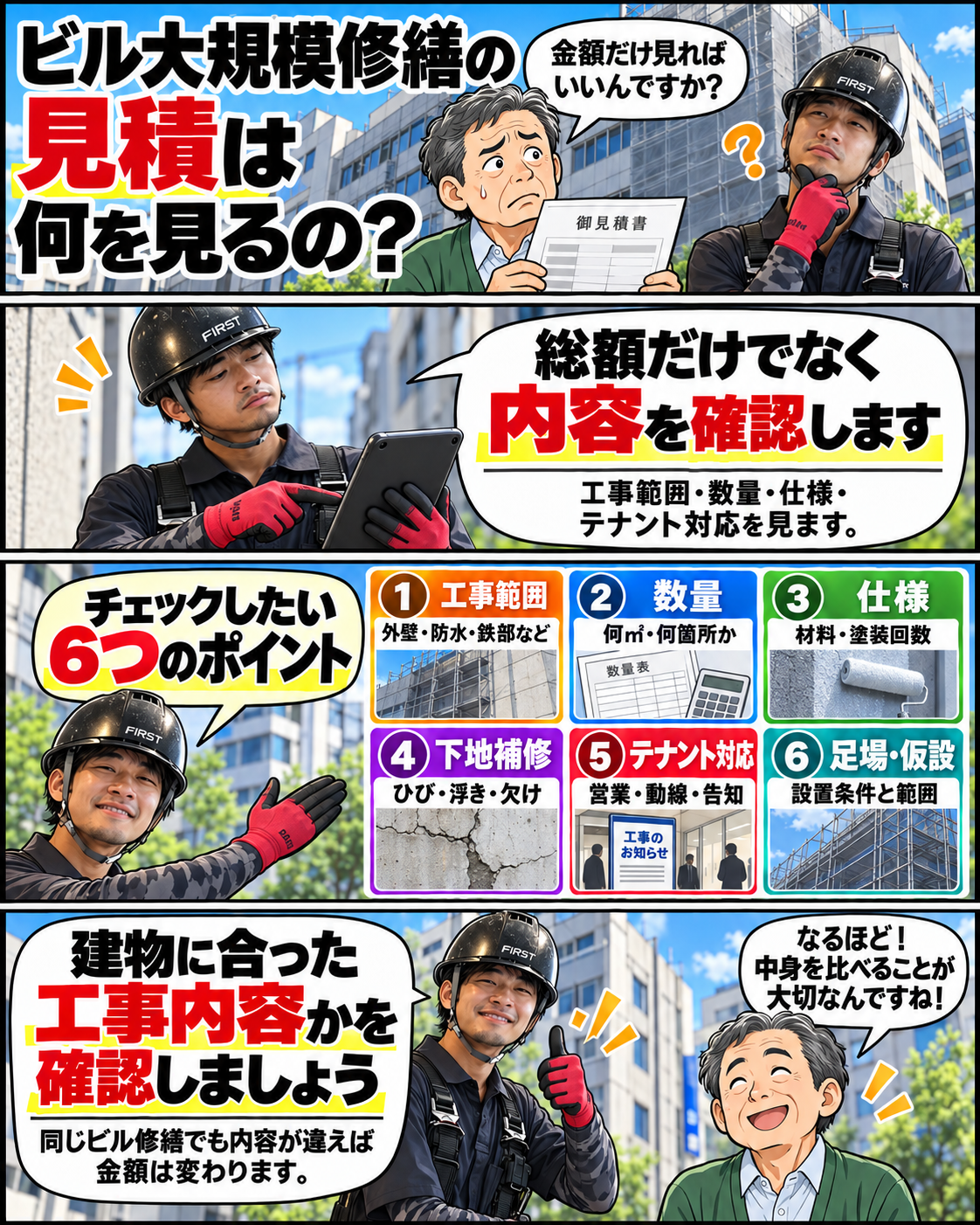 神奈川のビル大規模修繕見積で工事範囲・数量・テナント対応を確認するポイント