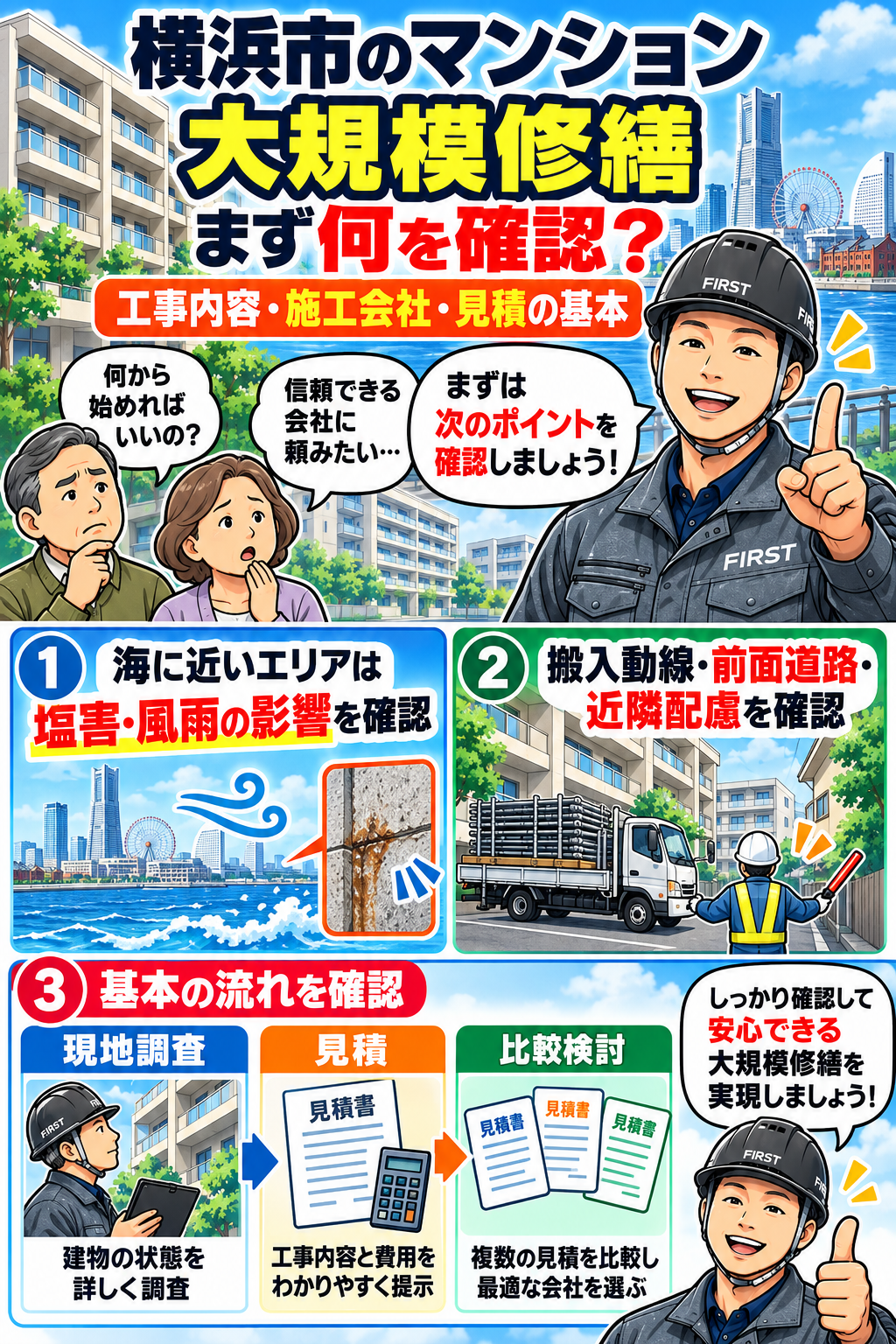 横浜市のマンション大規模修繕で最初に確認する建物状態と施工会社選び