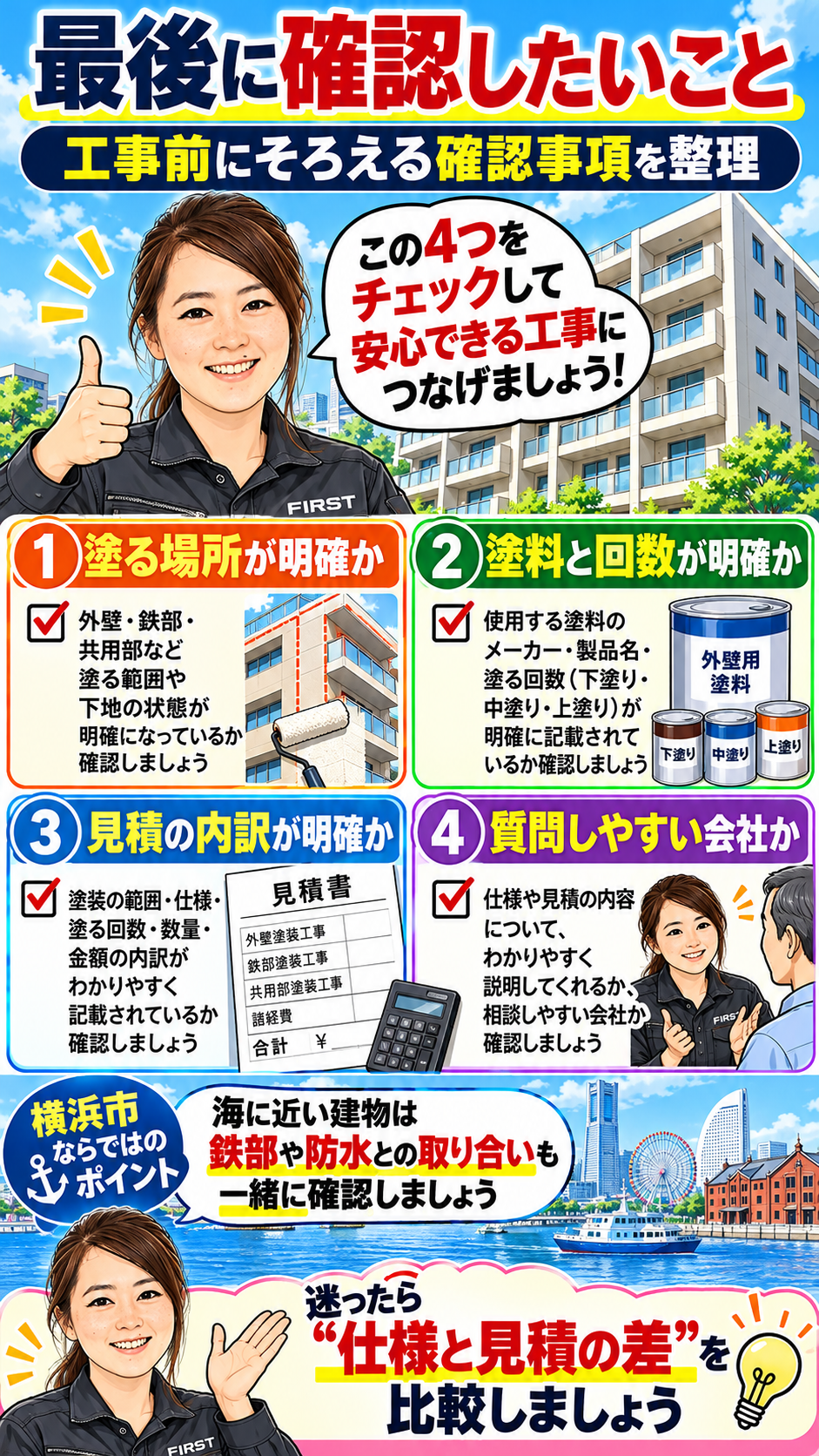 横浜市の塗装工事で確認する施工条件・品質・保証のポイント