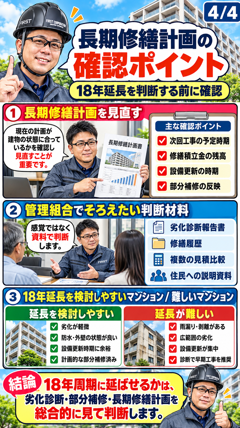 マンション大規模修繕を18年周期に変更する際の長期修繕計画と修繕積立金の確認ポイント