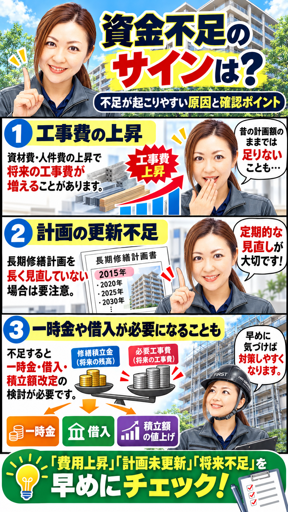 修繕積立金が将来不足する主な原因と30年間の資金計画で確認するポイント