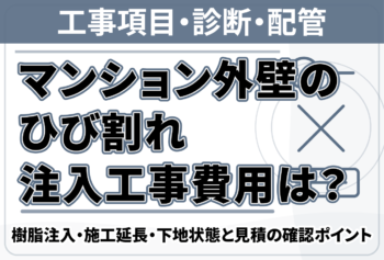 マンション外壁のひび割れ注入工事費用は？樹脂注入・施工延長・下地状態と見積の確認ポイント