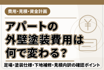 アパートの外壁塗装費用は何で変わる?足場・塗装仕様・下地補修・見積内訳の確認ポイント