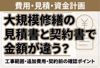 大規模修繕の見積書と契約書で金額が違う？工事範囲・追加費用・契約前の確認ポイント
