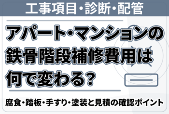 アパート・マンションの鉄骨階段補修費用は何で変わる？腐食・踏板・手すり・塗装と見積の確認ポイント